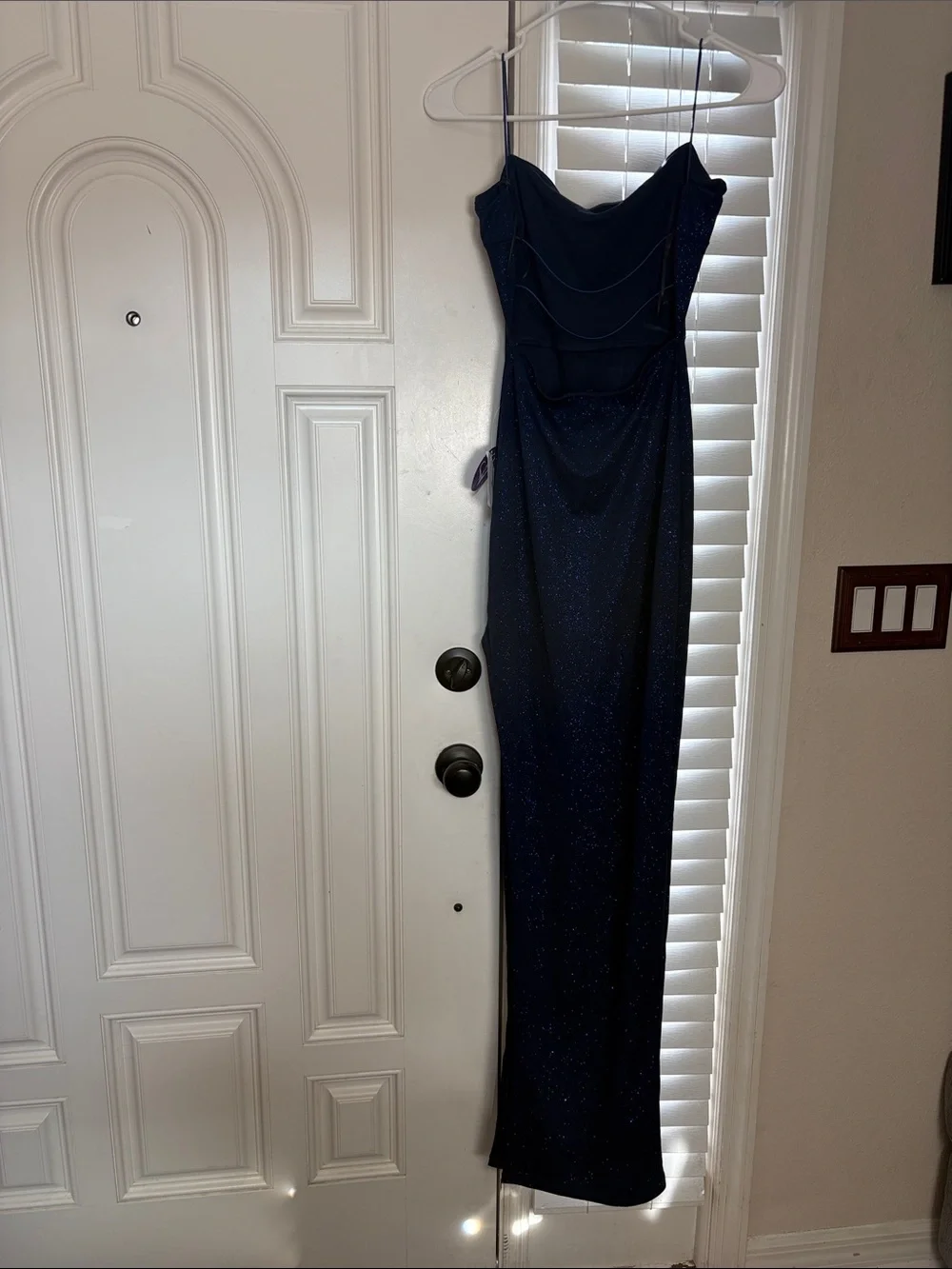Windsor Elegant midnight blue Sparkle Slip Dress -